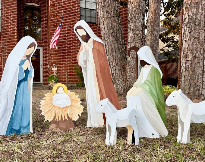 Featured listing image: Outdoor Christmas Nativity Scene Wood Outdoor Decoration