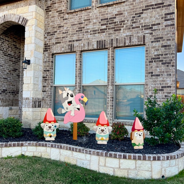 Bluey Friends Muffin Gnomes and Friends Yard Art
