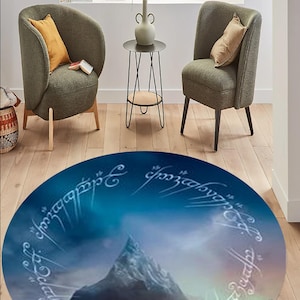 Tappeto del Signore degli Anelli, tappeto regalo, tappeto per la stanza dei giovani, tappeto per aree, tappeto popolare, tappeto antiscivolo, tappeto con mappa