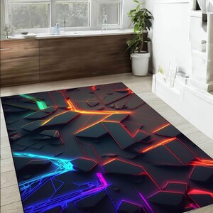 3D Rug, Illusion Rug, 3D Huge Crack In Living Room Rug, Optical Illusion Rug, Non Slip Rug, Kids Room Rug, Hallway Rug, Bedroom Rug, Doormat