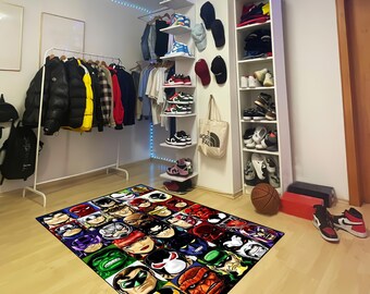 Alfombra de superhéroe: decoración para el cuarto de juegos de los niños, alfombra redonda