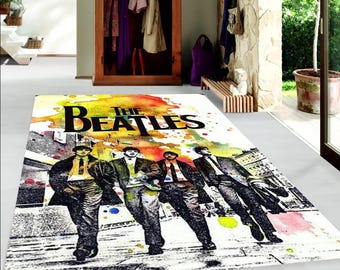The Beatles Rug: British Rock Band Fan Carpet, Non-Slip