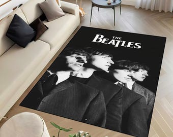 The Beatles Rug: British Rock Band Fan Carpet, Non-Slip Area Rug