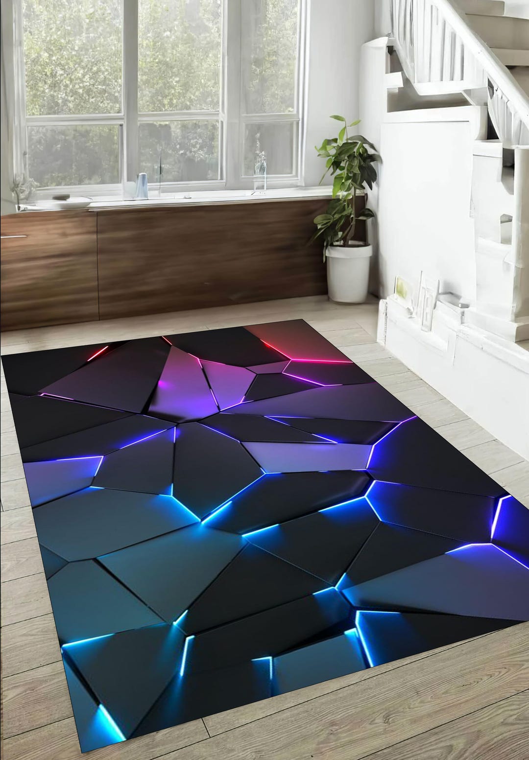 3D Prosperous City Night Scene 210 Non Slip Rug Mat
