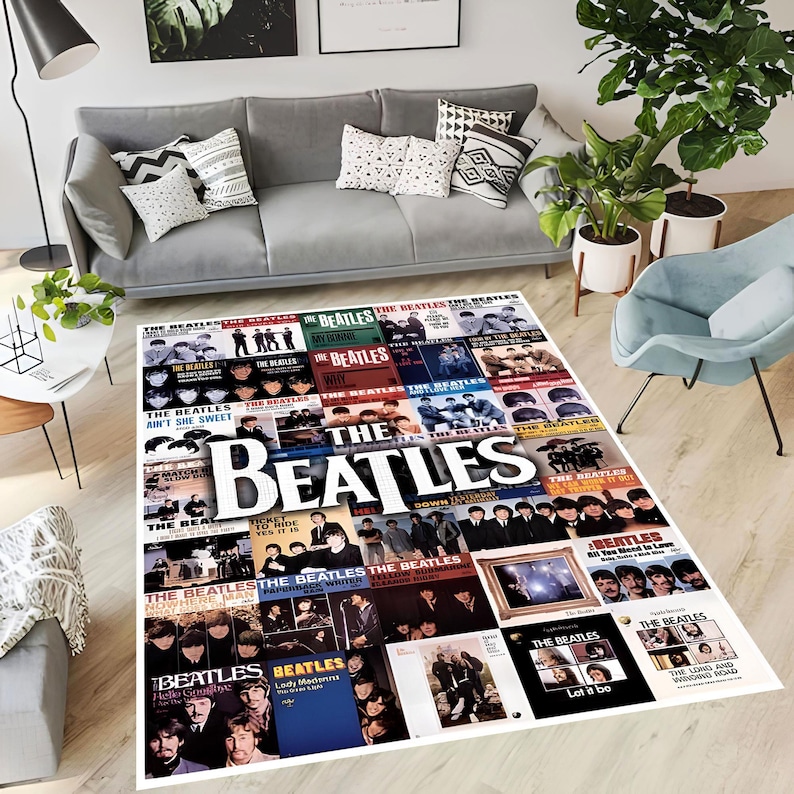 The Beatles Rug: Non-slip Fan Carpet for Living Room - Etsy