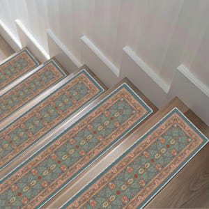 Bohemian Stair Path Rug,Farmhouse Stair Tread Rug, Vintage Oriental Stair Tread Rug, Traditional Stair Rug, Vintage Rustic Stair Tread Rug,