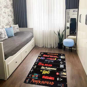 Horror Movie VHS Rug: Gothic Home Decor