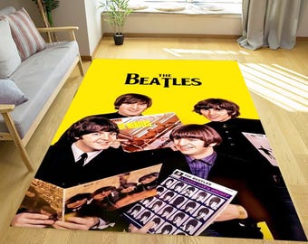 The Beatles Rug: British Rock Band Fan Carpet, Non-Slip