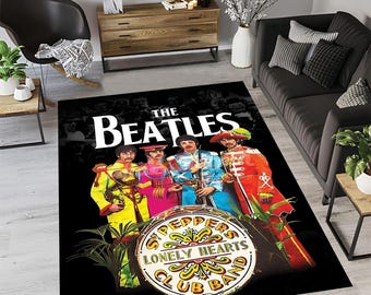 The Beatles Rug: British Rock Band Fan Carpet, Non-Slip Area Rug