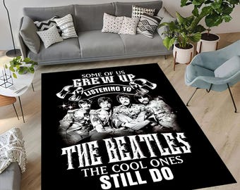 The Beatles Rug: British Rock Band Fan Carpet, Non-Slip Area Rug