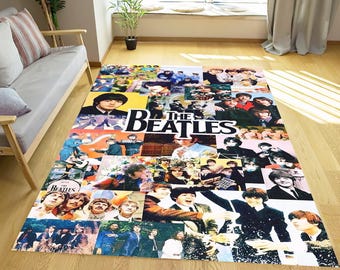 The Beatles Rug: British Rock Band Fan Carpet, Non-Slip