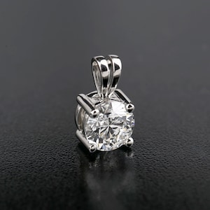2 CT Round Lab Grown Diamond Pendant, IGI Certified F/VS1 Lab Diamond Wedding Pendant, Solitaire Pendant, Charm Pendant, Anniversary Gifts