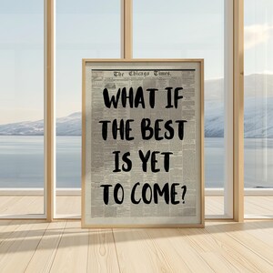 Vintage Newspaper Art, Trendy Newspaper Wall Art, Retro Newspaper Print, What if the best Poster, Typography Poster, Apartment Aesthetic