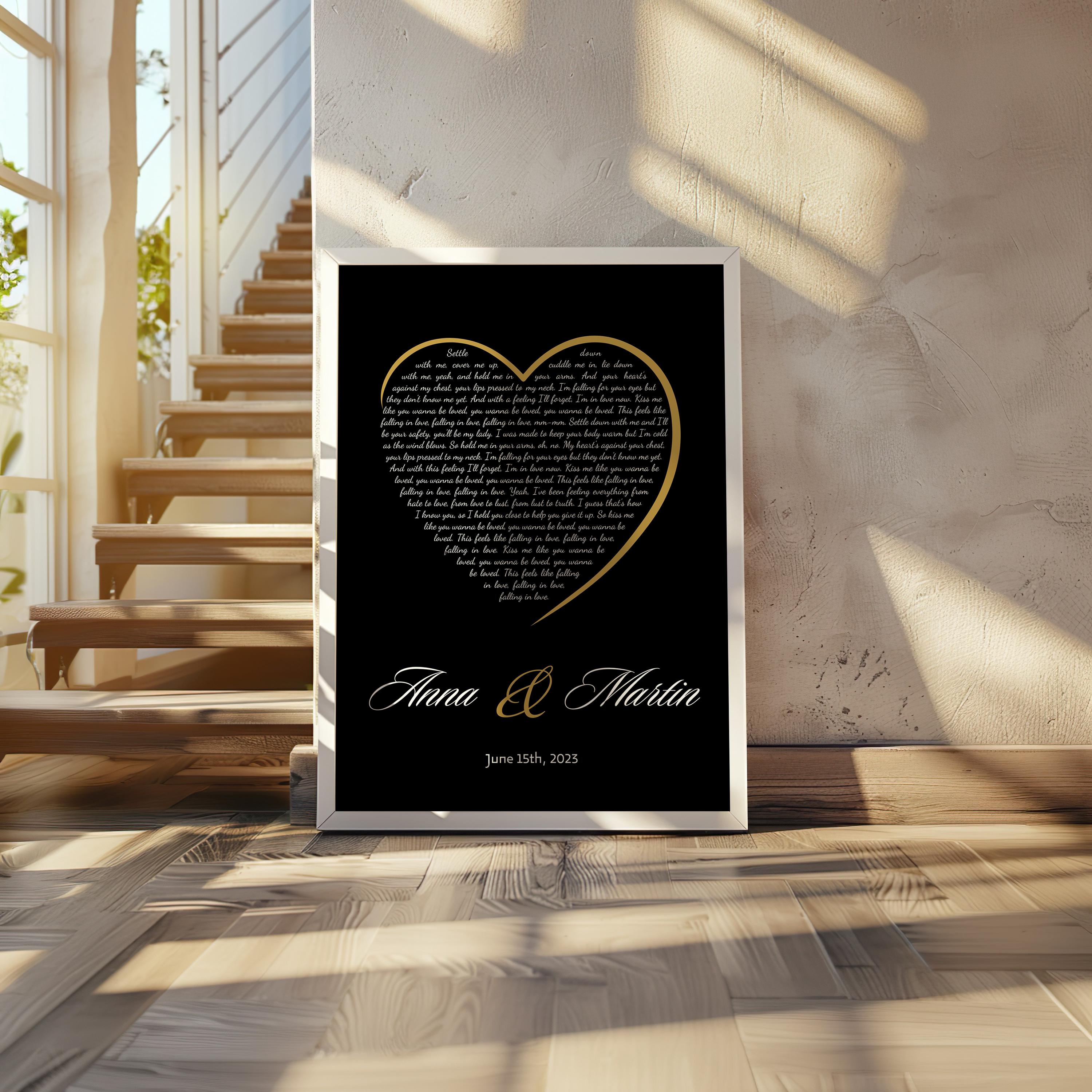 First Dance Graphics First Dance Art, Custom Wedding Gift, Sentimental Gift, Our Song Poster ...