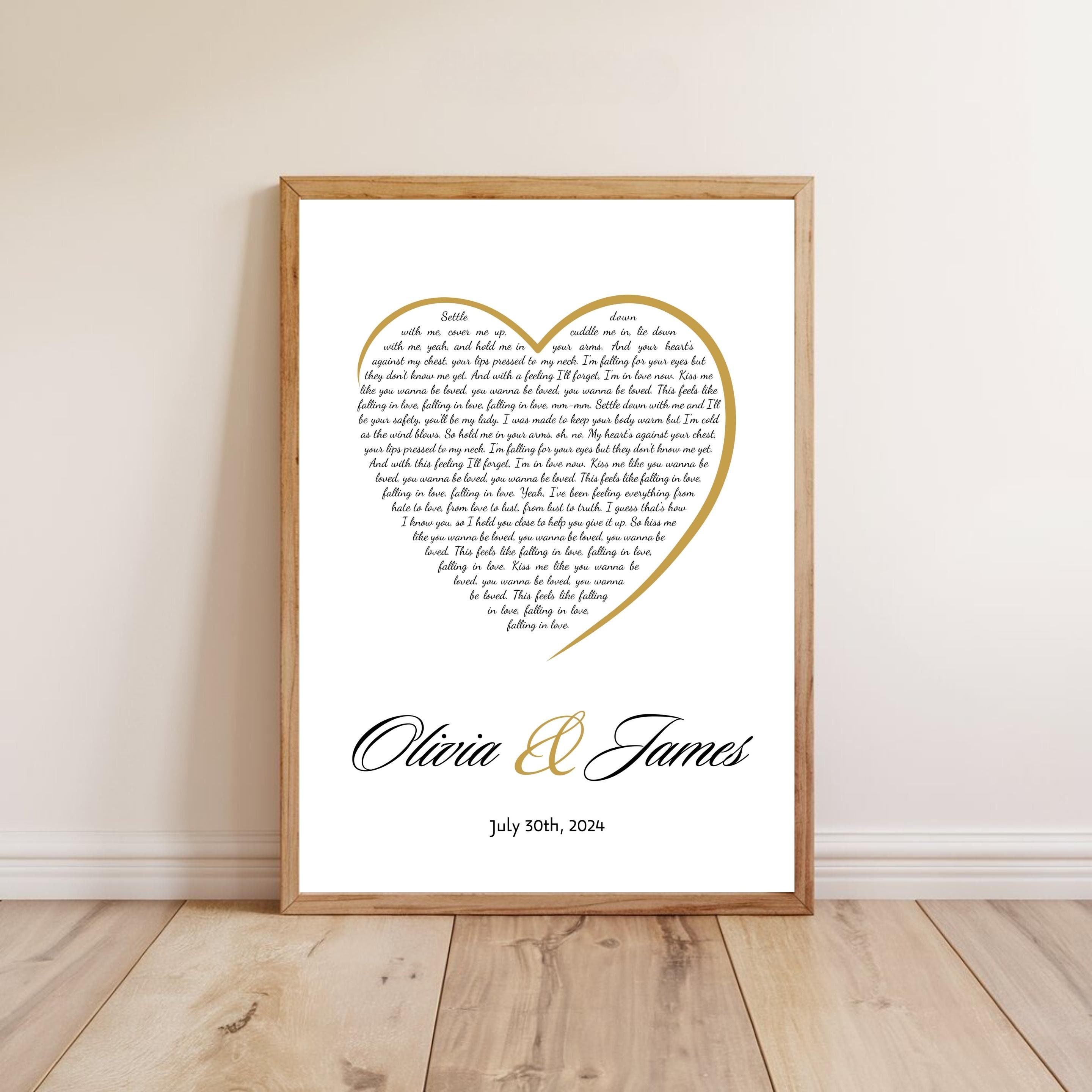 First Dance Graphics First Dance Art, Custom Wedding Gift, Sentimental Gift, Our Song Poster ...