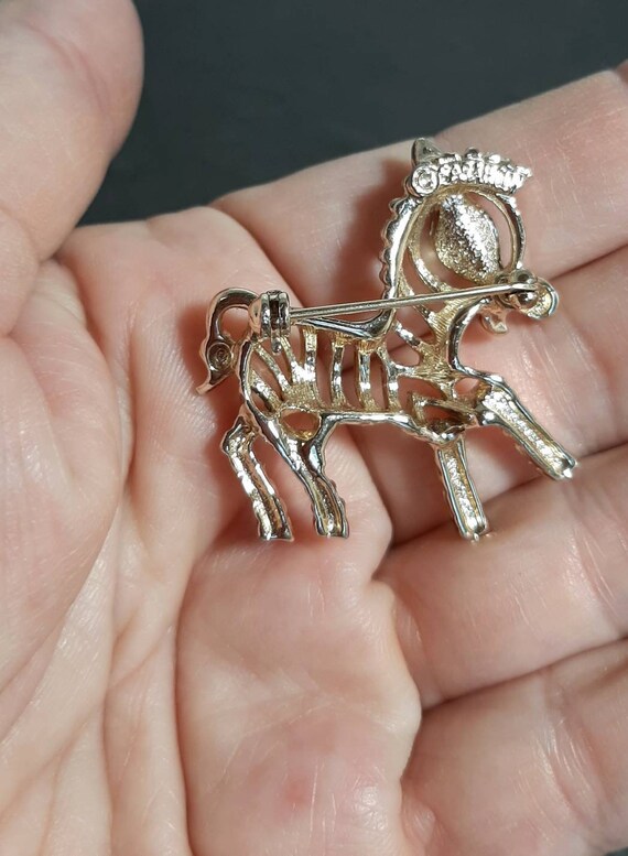 Vintage little donkey brooch - image 3