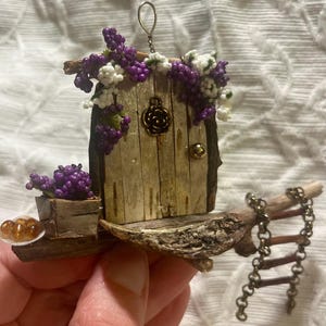 Hanging Fairy Door with Ladder