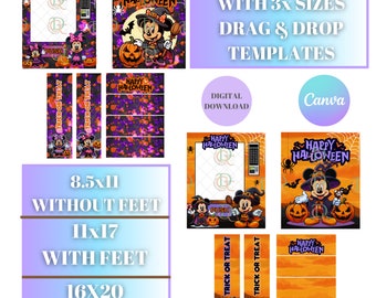 3x Size Halloween Vending Machine Drag and Drop Templates and 2 Free ...