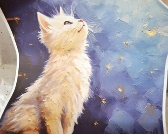 Weibliche weiße Katze