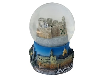 New Snowdome Israel City of Jerusalem Snowglobe Holyland Souvenir.the Walls 92mm