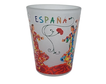 Nuevo vaso de chupito España Barcelona Madrid Tequila mujer baile baile español flamenco