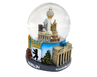 new Berlin Cathedral Souvenir Snowdome Germany Snowglobe Brandenburg Gate 95mm