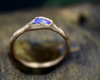 made of euro coin with gold color Opal Gold Plated Ring handmade Gemstone inspired by moroccan culture