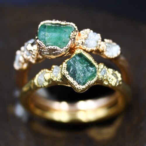 Natural Turquoise Wedding Ring alternative Engagement Ring Etsy