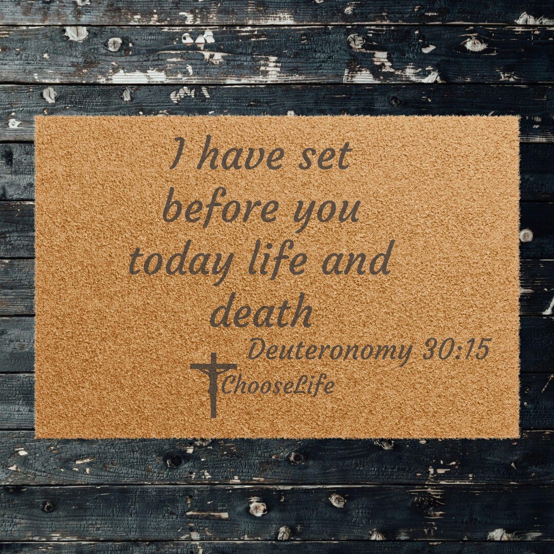 Chooselife Bible Scripture Outdoor Doormat, Welcome Mat, Entryway Rug ...