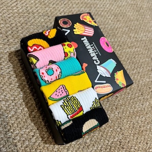 Fast Food Socks: Pizza, Burger, Fries Novelty Socks