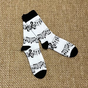 Musical Notes Socks: Funny Music Lover Gift, Cotton Blend