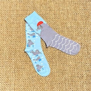 Mismatched Seal Socks: Fun Animal Socks, Novelty Gift