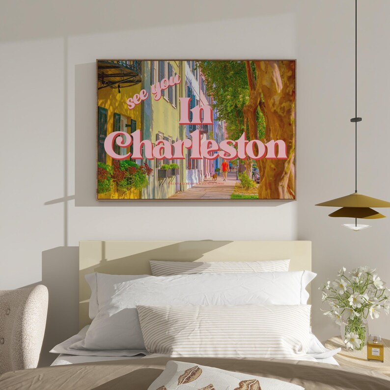 See You in Charleston Poster, Aesthetic Kitchen Wall Art Print