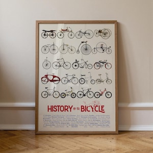Bicycle Evolution Poster: Vintage to Modern Cycling Wall Art