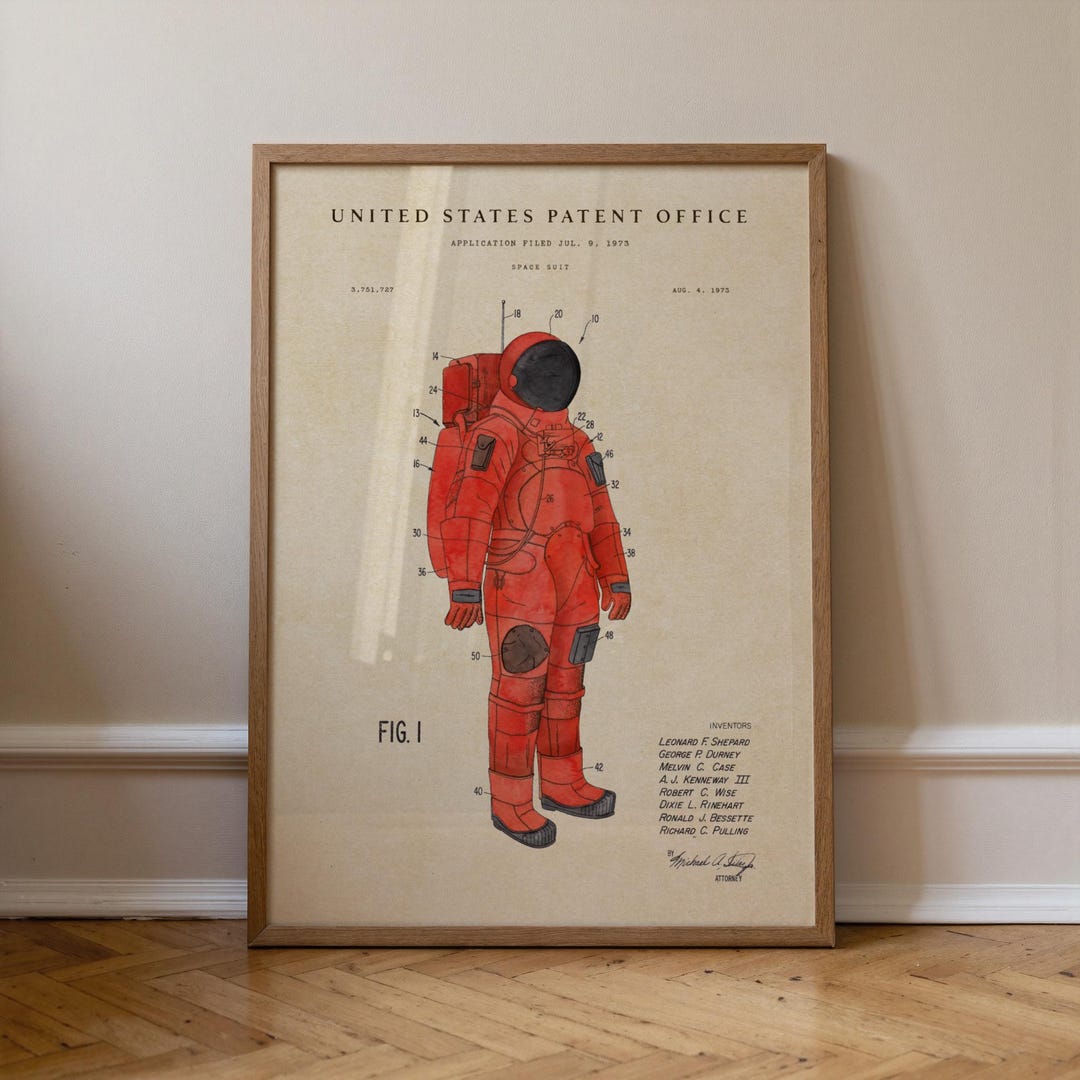 Space Suit Patent Print: Vintage Space Wall Art - Etsy