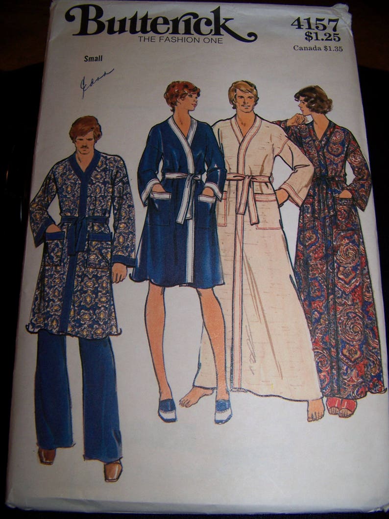 Ladies Robe Butterick Sewing Pattern Size Smallcut and Complete Etsy