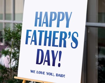 Happy Father's Day Welcome Sign, Gifts for Dad, First Father's Day Poster, Father's Day Party Banner, Father's Day Png Pdf Printable