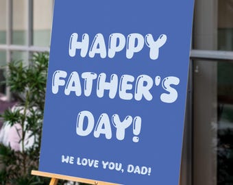 Happy Father's Day Welcome Sign, Gifts for Dad, First Father's Day Poster, Father's Day Party Banner, Father's Day Png Pdf Printable