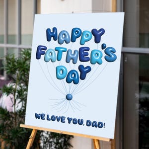 Happy Father's Day Sign Digital Poster, Happy Father's Day Printable, Instant Download Father's Day Gift, Father's Day Png Bundle 10 Designs