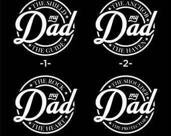 Papa SVG-bundel 12 ontwerpen, Vaderdag PNG-shirtontwerp, Vaderdag PDF, gesneden bestand, voor Cricut, silhouet, papa vectorillustraties
