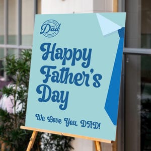 Custom Happy Father’s Day Sign, Printable Welcome Poster With Custom ...