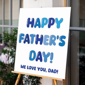 Happy Father's Day Sign Digital Poster, Happy Father's Day Printable, Instant Download Father's Day Gift, Father's Day Png Bundle 10 Designs