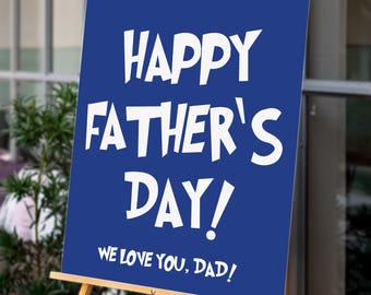 Happy Father's Day Sign, Father's Day Party Welcome Poster, First Father's Day Poster, Father's Day Png Pdf Printable, Instant download Sign