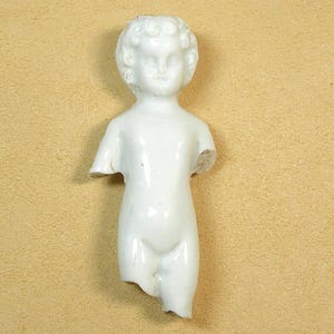3&quot; Frozen Charlotte doll from Germany. Antique porcelain.  Real 19th century toy.