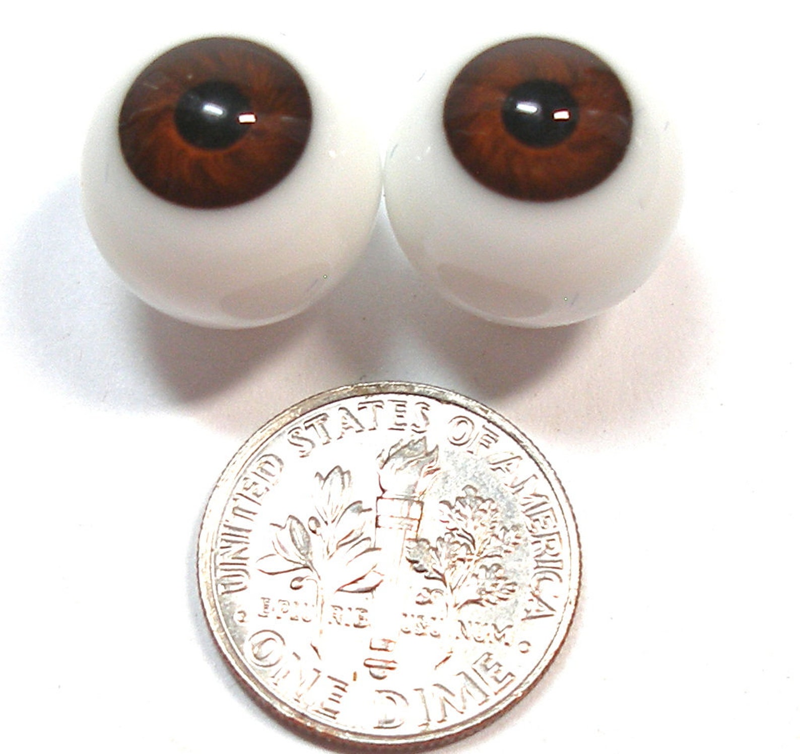 Small Vintage Blown Glass Doll EYES. Brown Iris. 14mm. German. Etsy