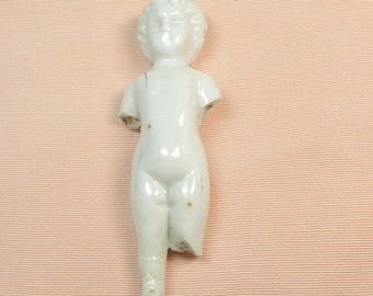 3 1/4" Frozen Charlotte doll from Germany. Antique porcelain. Victorian doll