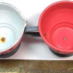 50s Tin Toy tea pieces. Swan & Pagoda graphics on cream, sugar and tea pot. image 4