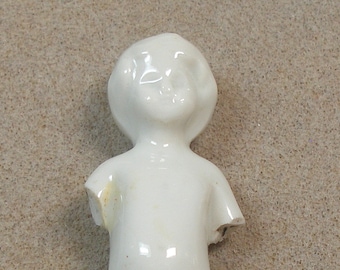 3" LG Frozen Charlotte doll from Germany. Antique porcelain, tall size. 3"