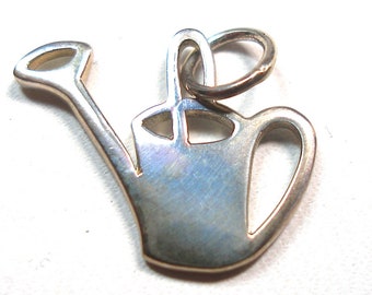 Sterling silver watering can charm. 1/2&quot;