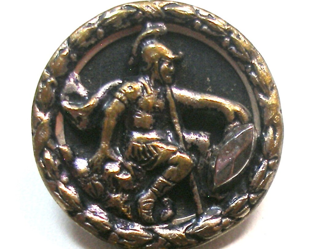 Mars God of War, Antique Mythology BUTTON. Victorian Storybook Button ...